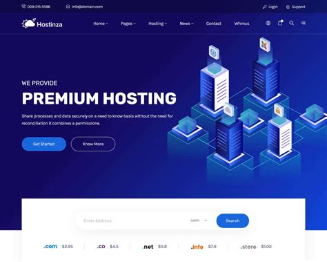 Web Hosting Website Template Free