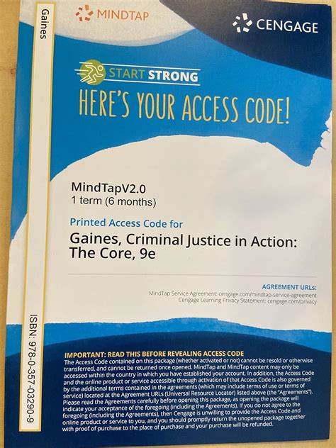 WebTutorâ„¢ on Blackboard with eBook on Gateway Printed Access Card for Gaines Miller s Criminal Justice in Action The Core 7th Doc