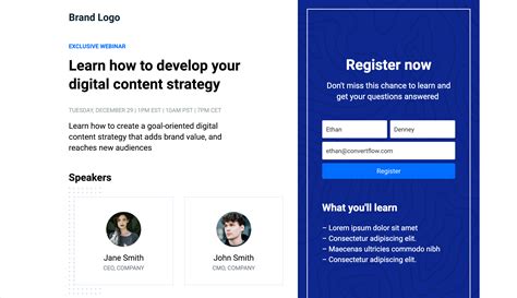 Webinar Landing Page Template