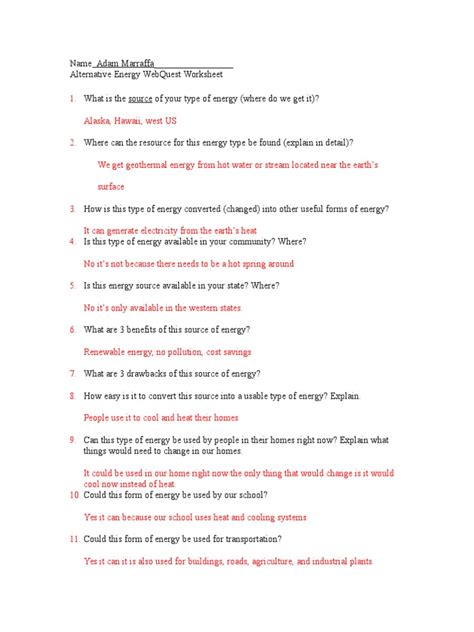 Webquest Alternative Energy Answer Sheet Epub