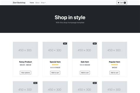 Webshop Template Free