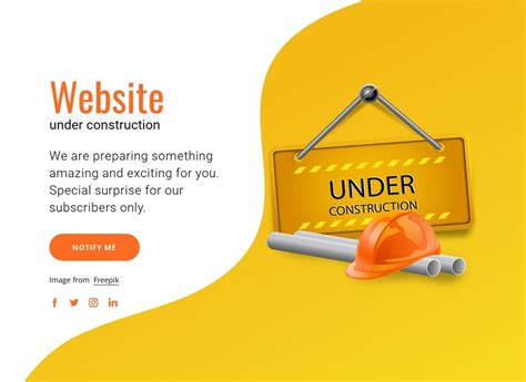 Website Under Construction Page Template