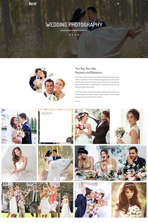 Wedding Photographer Website Template