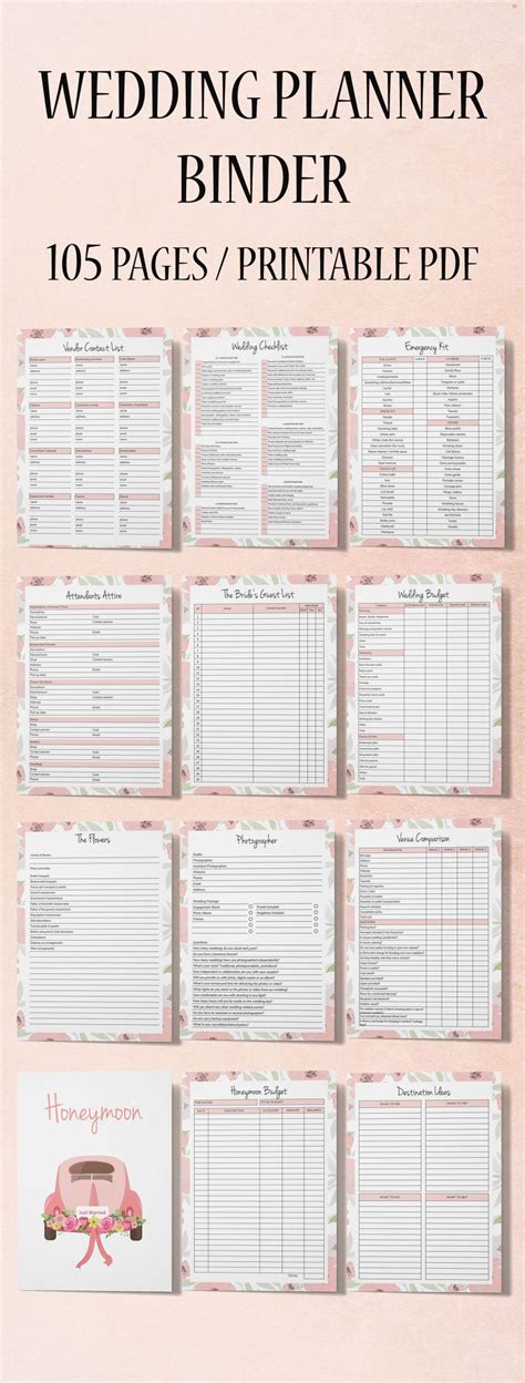 Wedding Planner Binder Template