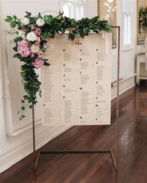 Wedding Table Seating Chart Ideas