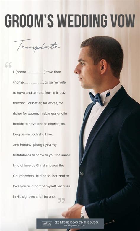 Wedding Vows For Him Template