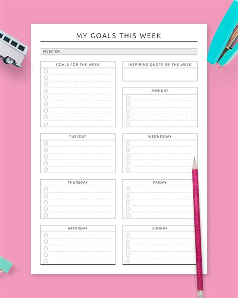 Weekly Goal Setting: