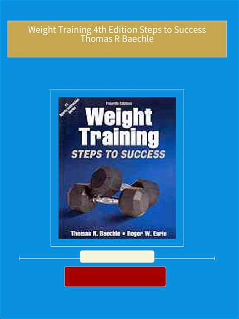 Weight Training 4th Edition Reader