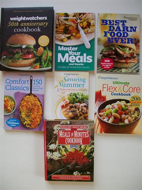 Weight Watchers 7 Set 50th Anniversary Cookbook Master Your Meals Best Darn Food Ever Comfort Classics