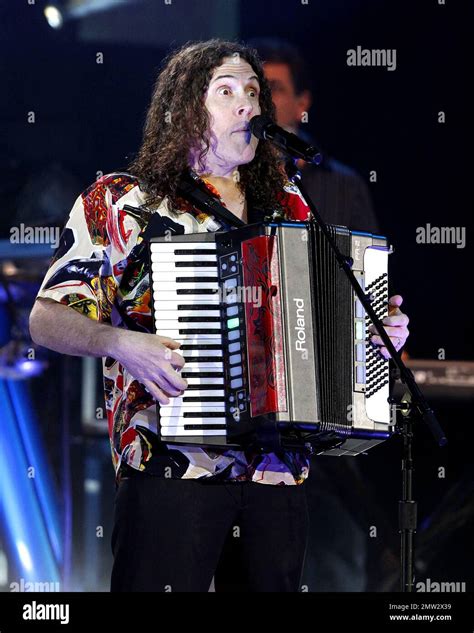 Weird Al Yankovic with his accordion