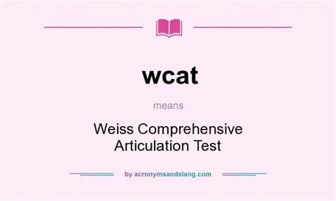 Weiss Comprehensive Articulation Test Wcat Ebook PDF