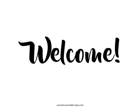 Welcome Sign Free Printable