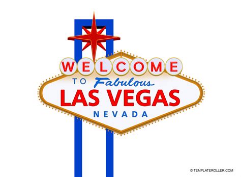 Welcome To Las Vegas Sign Template