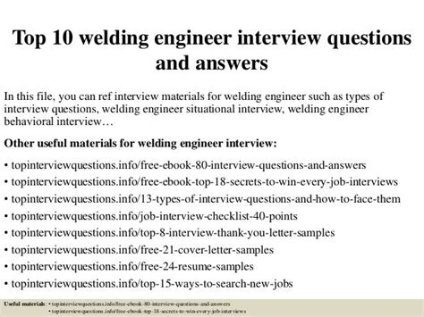 Welding Engineer Interview Questions Answers Reader