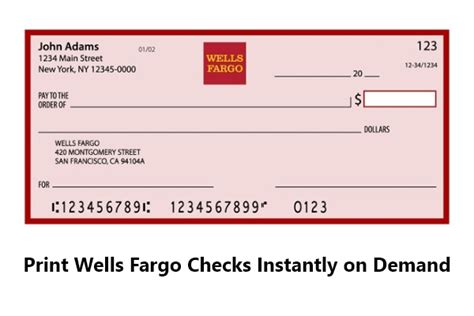 Wells Fargo Check Template