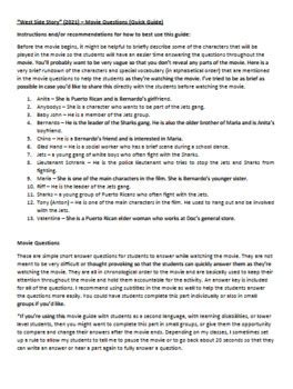 West Side Story Viewing Guide Answers PDF