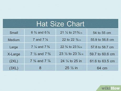 Western Hat Size Chart