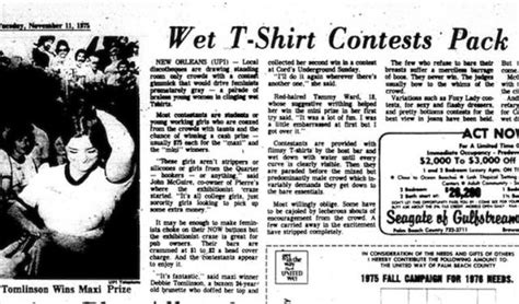 Wet T-Shirt Contests: A History