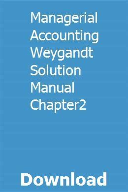 Weygandt Managerial Accounting 6e Solutions Chapter2 PDF