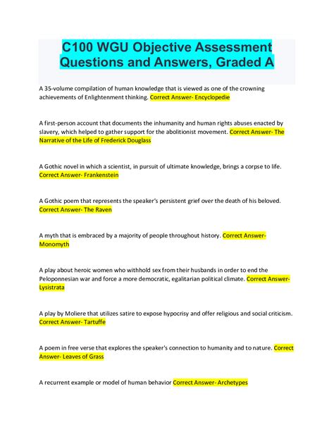 Wgu Assessment Test Answers Reader