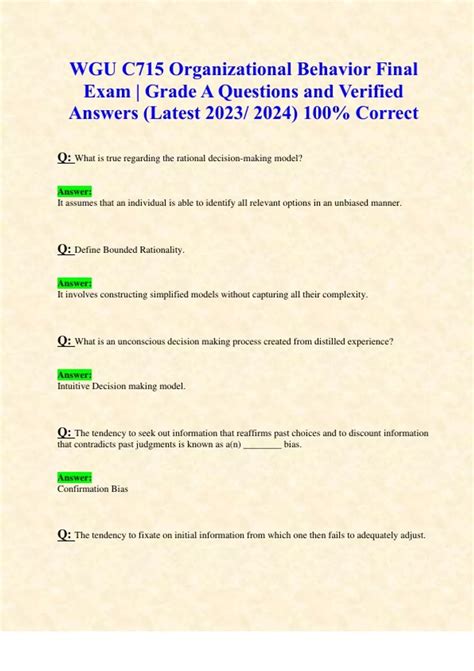 Wgu Assessment Test Answers Reader