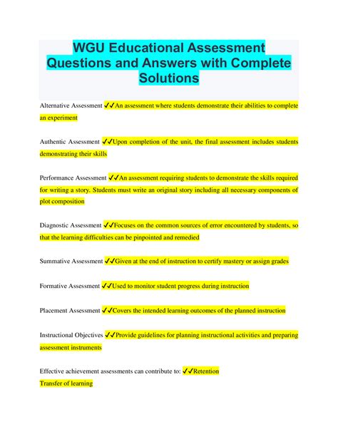 Wgu Ato1 Assessment Answers Doc