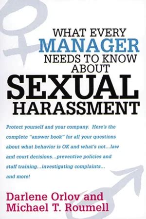 What Every Manager Needs To Know About Sexual Harassment 1st Edition PDF