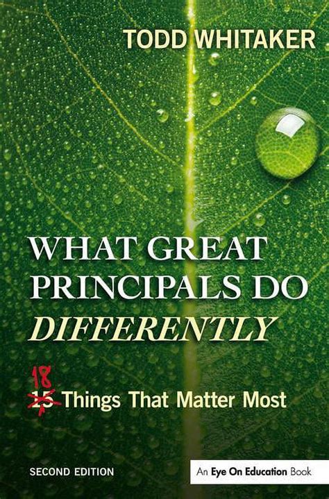 What Great Principals Do Differently Eighteen Things That Matter Most PDF