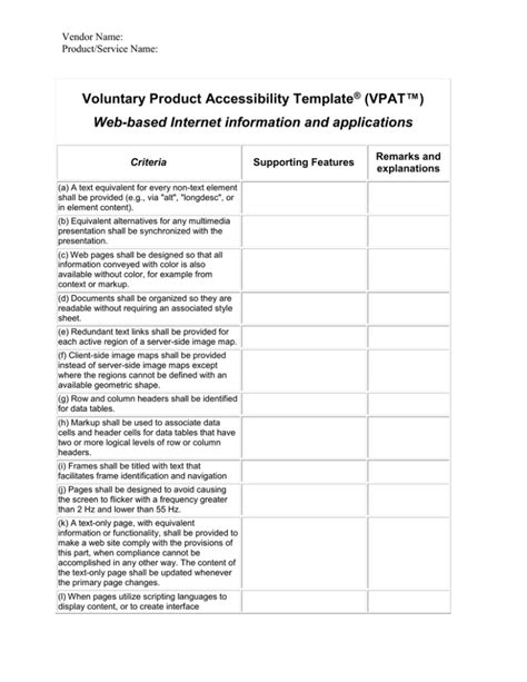 What Is A Voluntary Product Accessibility Template