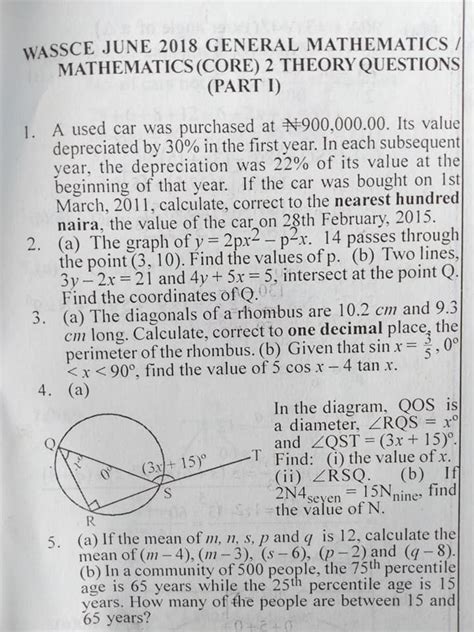 What Is Mathematics Objective And Theory Answer Waec2014 Doc