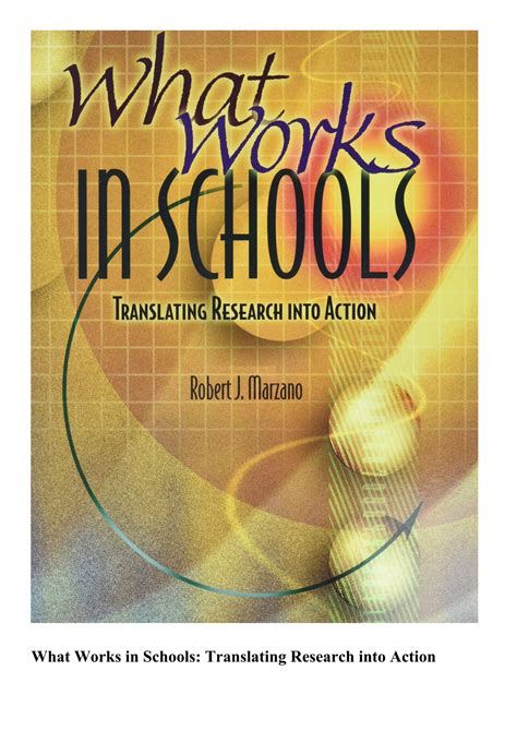 What Works in Schools Translating Research into Action Reader