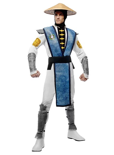 What are the key features of the Raiden Mortal Kombat costume?