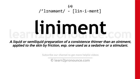 What is Liniment?