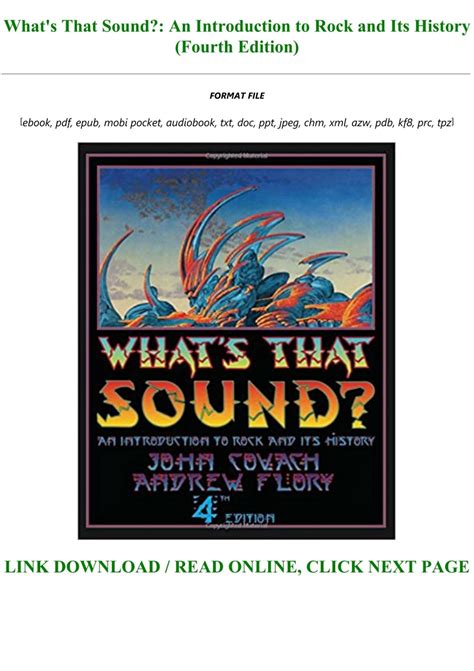 What s That Sound An Introduction to Rock and Its History Fourth Edition Reader