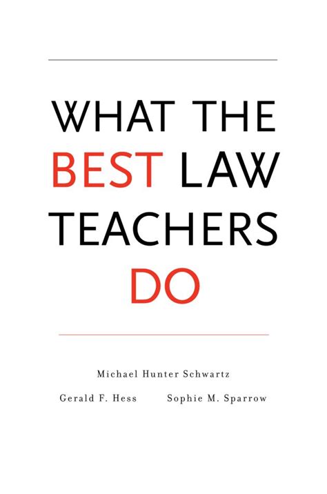 What the Best Law Teachers Do PDF