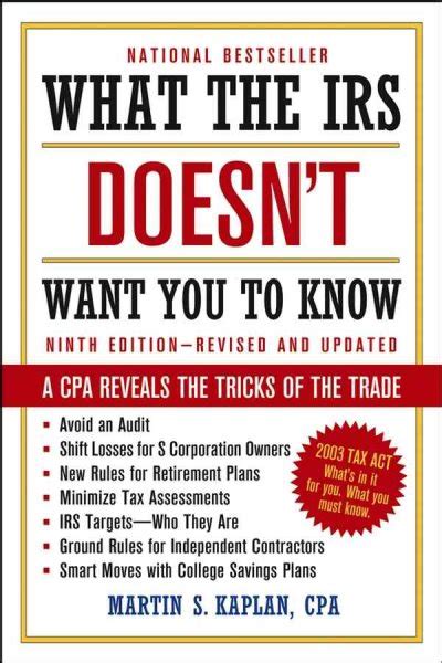 What the IRS Doesnt Want You to Know A CPA Reveals the Tricks of the Trade 9th Edition Epub