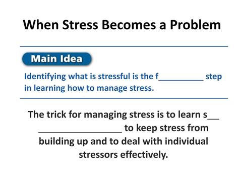 When Stress Becomes a Problem