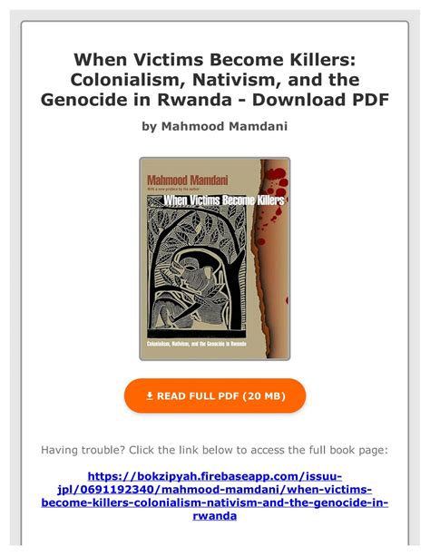 When Victims Become Killers Colonialism PDF