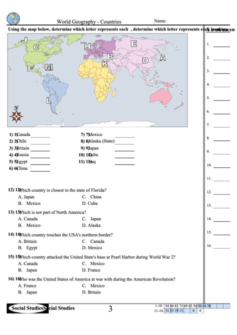 Where In The World Worksheet Answers Reader