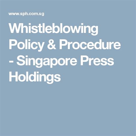 Whistle Blowing in Singapore: A Comprehensive Guide