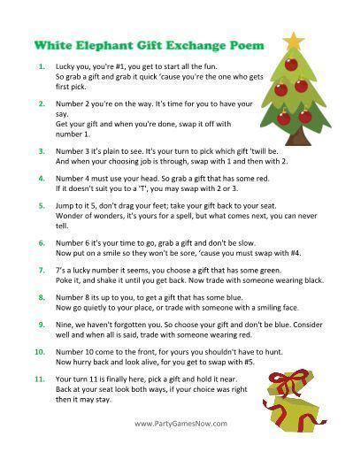 White Elephant Gift Exchange Poem: A Dose of Holiday Humor and Silliness