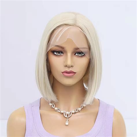 White Synthetic 4" Straight Wig Show 2025