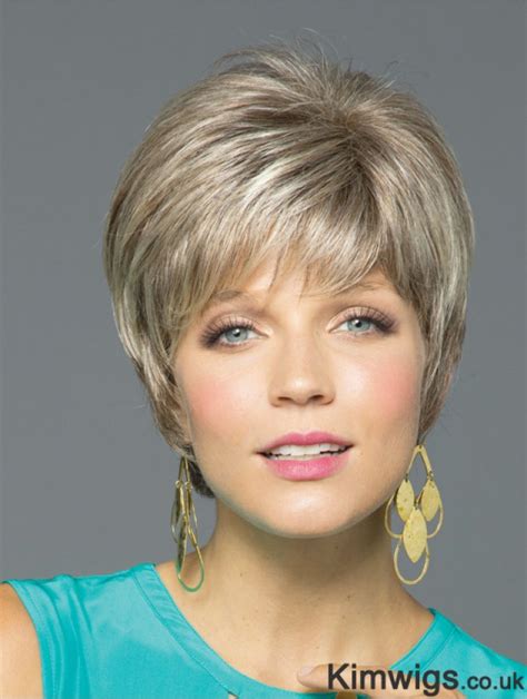 White Wigs Short Monofilament 4" Straight Wigs VS 2025