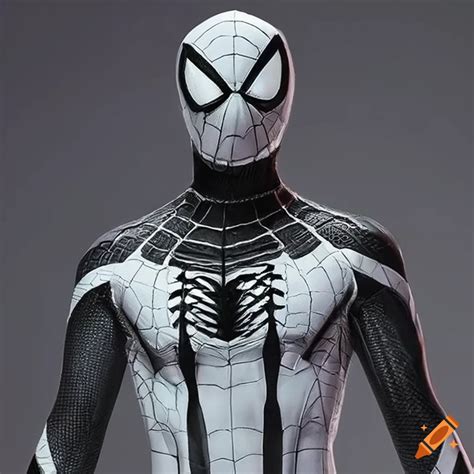 White and Black Spider-Man Costume: A Noir Interpretation of the Wall-Crawler