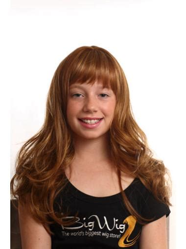 Wholesome Auburn Wavy Long Kids Wigs