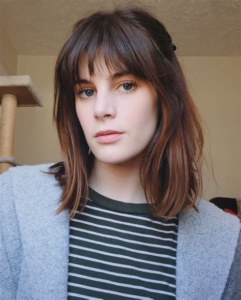 Why Brunette Bobs with Bangs?