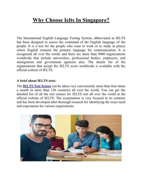 Why Choose IELTS Training in Singapore?