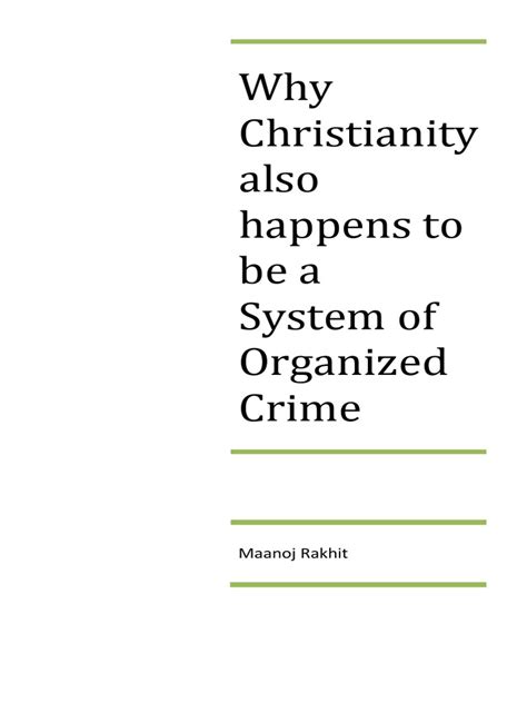 Why Christianity Also Happens to be a System of Organized Crime Kindle Editon