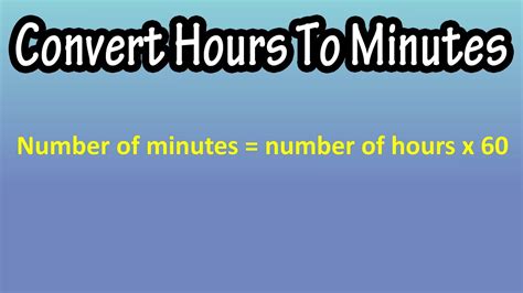 Why Converting Hours to Minutes Matters