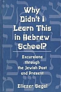 Why Didnt I Learn This in Hebrew School? Excursions Through the Jewish Past and Present Epub